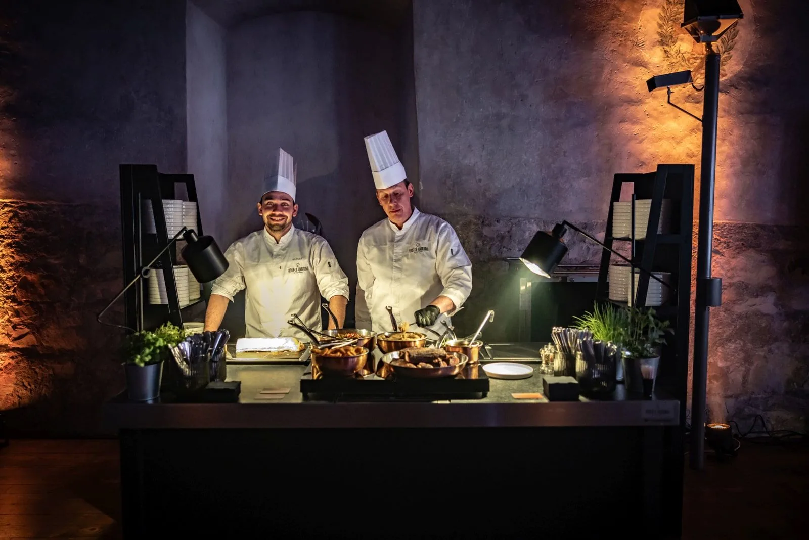 Chef team during a live culinary show
