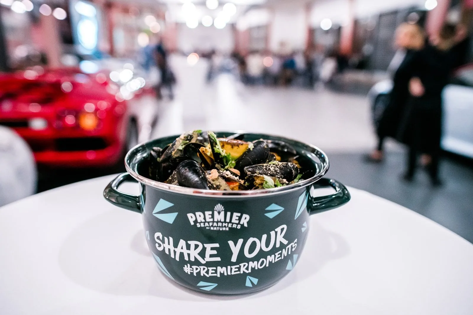Food presentation at a branded event